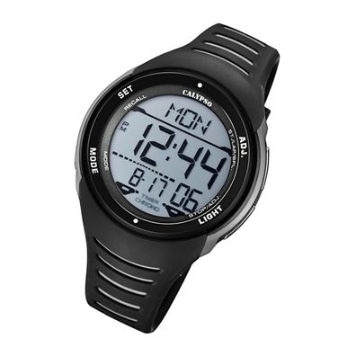 Calypso Kunststoff Herren Uhr K5807/6 Digital Armbanduhr schwarz grau UK5807/6
