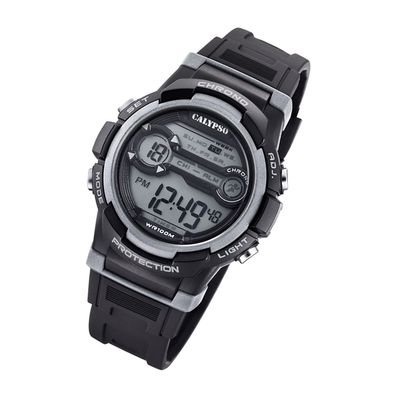Calypso Kunststoff Jugend Uhr K5808/4 Digital Armbanduhr schwarz grau UK5808/4