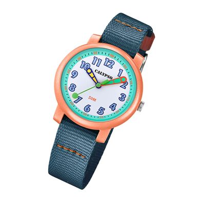 Calypso Textil Kinder Uhr K5811/2 Analog Casual Armbanduhr dunkelblau UK5811/2