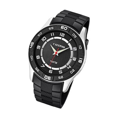 Calypso Kunststoff PUR Herren Uhr K6062/4 Armbanduhr schwarz Analogico UK6062/4