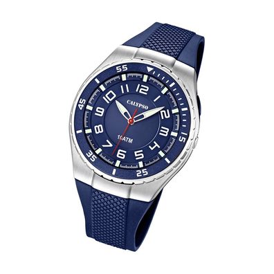 Calypso Silikon Herren Uhr K6063/2 Armbanduhr Casual blau Analogico UK6063/2