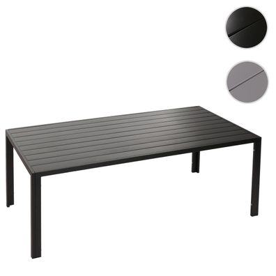 Alu-Esstisch HWC-N40, Tisch Bistrotisch Gartentisch Balkontisch, wetterfest 180x80cm