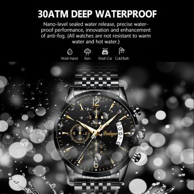 Watch Men Watch Waterproof Luminous Date Sports Watches Qu