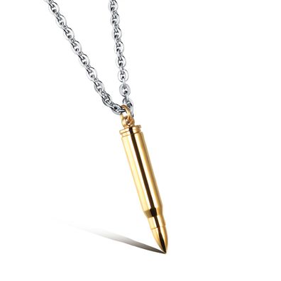 Street Bullet Pendant Personalized Titanium Steel Necklace For Men