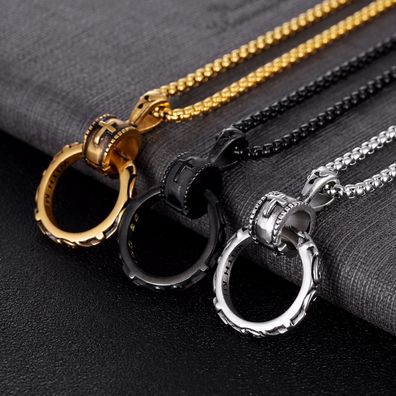 Creative Street Pendant Cross Men's Titanium Steel Necklace Gift