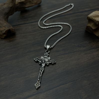Cross Pendant Personalized Street Titanium Steel Necklace for Men