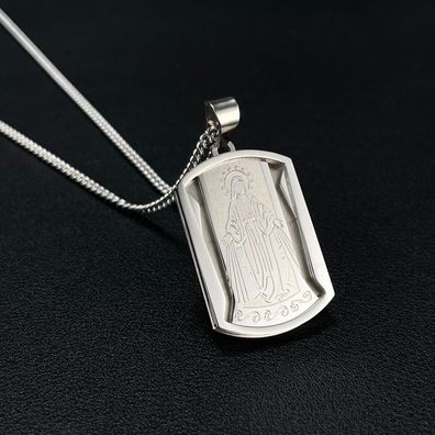Titanium Steel Virgin Mary Pendant Personalized Men And Women Sweater Stainless