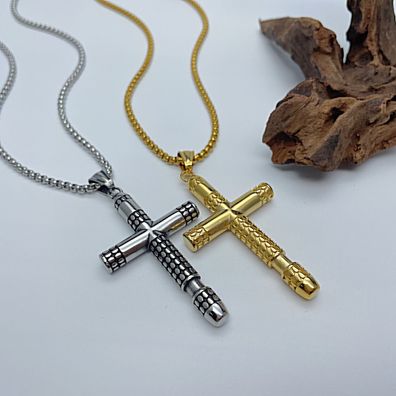 Wind Classic Cross Titanium Steel Pendant Stainless Steel Necklace