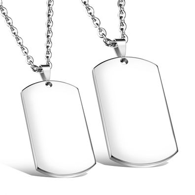 Street Military Brand Titanium Steel Men's Necklace Personalized Stainless Steel