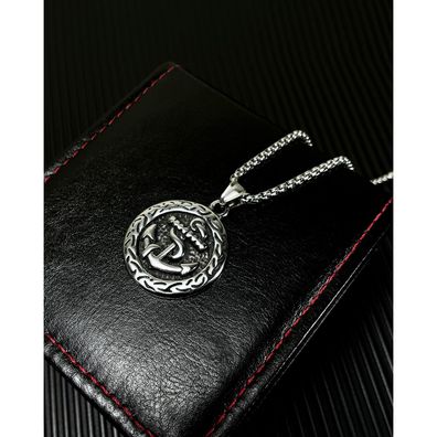 Personality Anchor Pendant Titanium Steel Summer Necklace For Men