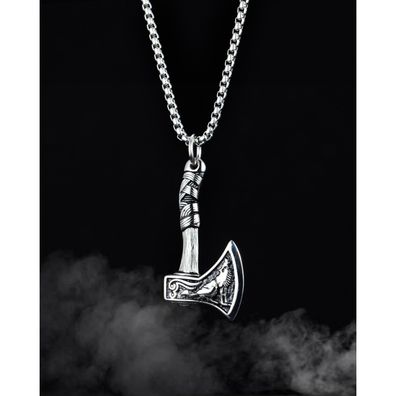 Street Cold Style Stainless Steel Axe Pendant Titanium Steel Necklace
