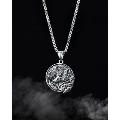 Personalized Trendy Wolf Head Titanium Steel Necklace Street Stainless Steel