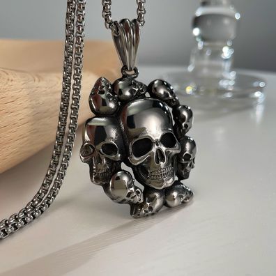Pendant Personality Skull Stainless Steel Necklace For Men