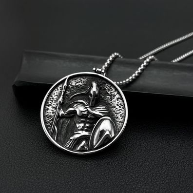 Hero Of Sparta Pendant Unique Hipster Punk Titanium Steel Necklace For Men
