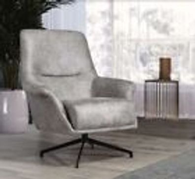 Sessel Design Couch Sofa Relax Leder Lounge Club Sitzer Luxus Sitz Grau Modern