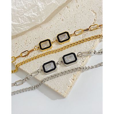 High-Grade Twin Titanium Steel Necklace Women's Light Luxury Temperament Choker