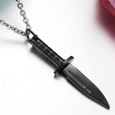 Personalized Dagger Pendant Street Titanium Steel Necklace For Men