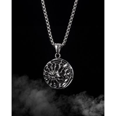 Moon Pendant Personality Sun Street Titanium Steel Necklace Man