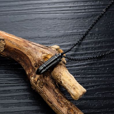 Bullet Titanium Steel Necklace Personality Men's Stainless Steel Pendant