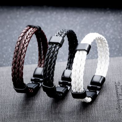 Multi-Layer Woven Leather Bracelet