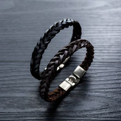 Wind Hand-Woven Leather Bracelet Street Cool Leather Bracelet