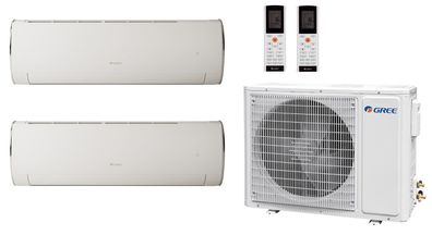 Gree Klimaanlage 2x Fairy White FA09W GWH09ACC-K6DNA1F/ I (W) 2,6 kW + 1x GWHD(18)