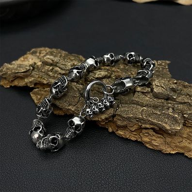 Skull Titanium Steel Bracelet For Men