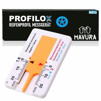 Profilox Reifenprofiltiefenmesser Reifenprofil Profiltiefenmessser Messgerät
