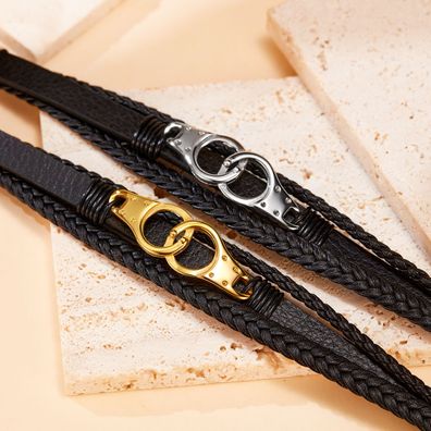 Multi-Layer Handmade Woven Leather String Bracelet Leather Bracelet For Men