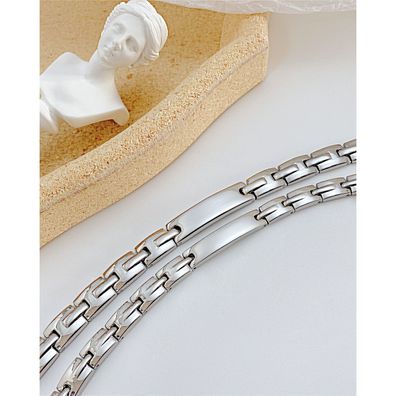 Men's Stainless Steel Bracelet Magnet Hand