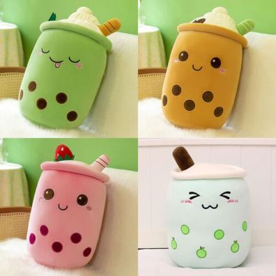 Cute Bubble Tea Boba Cup Plushie Toy Soft Pillow Hugging Cushion Plush Doll Gift