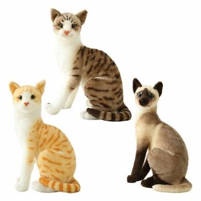 Plüschtiere realistisches Katzen lebensechte Simulation Plüsch Spielzeug