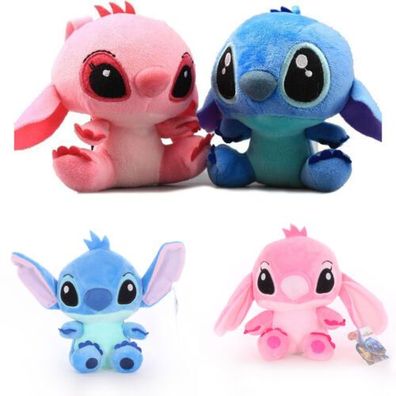 Plüsch Spielzeug Kinder Lilo und Stitch rosa und blau weiches Plüschtiere