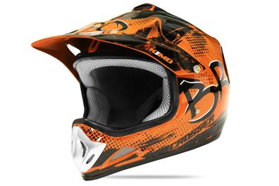 KIMO BRO Kinder Crosshelm Motocross Helm Sport Orange-Matt