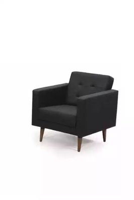 Büro Sessel Stil Modern Textil Möbel Schwarz Sessel Polster Stoff Neu