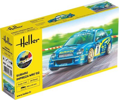 Heller Subaru Impreza WRC´02 Starter Kit 1:43 1000561990 Bausatz 56199 Bausatz