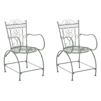 2er Set Stühle Sheela (Farbe: antik-grün)