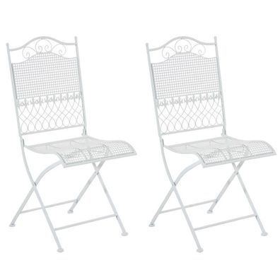 2er Set Gartenstühle Kiran (Farbe: weiß)