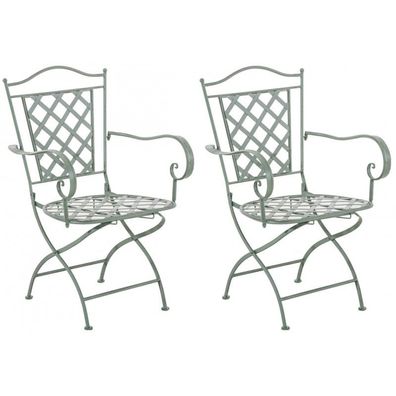 2er Set Stühle Adara (Farbe: antik-grün)