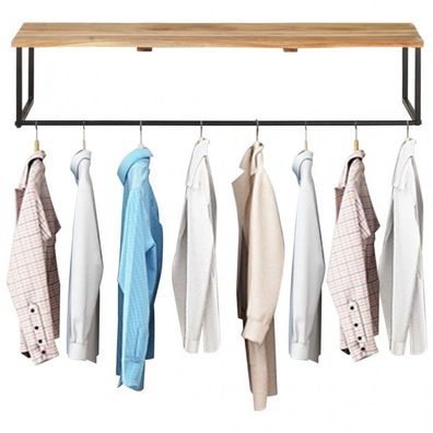 Garderobe mit Naturkante 100x35x22 cm Massivholz Akazie (Farbe: Braun)