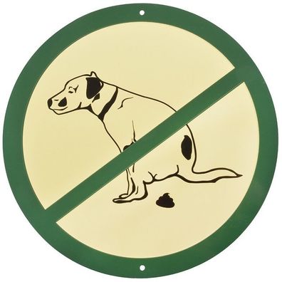 Esschert Hundekot Schild aus Metall , 23,5 x 0,2 x 23,5 cm HB21
