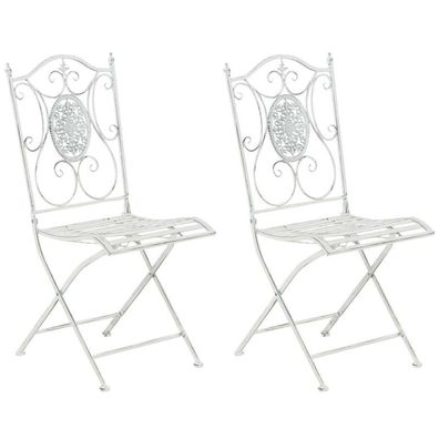 2er Set Stühle Sibell (Farbe: antik weiß)