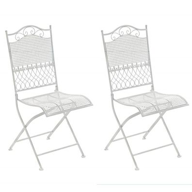 2er Set Gartenstühle Kiran (Farbe: antik weiß)