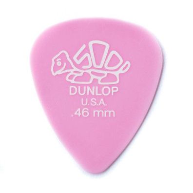 Dunlop Delrin 500 Plektren - 0,46 mm - hellpink (1, 3, 6, 12 oder 72 Stück)