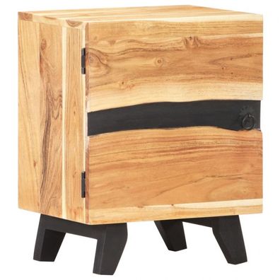Nachttisch 40x30x51 cm Akazie Massivholz (Farbe: Braun)