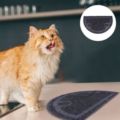 Halbrunde Katzenstreumatte PVC Waschbare Teppiche Welpen Pinkeln Pads