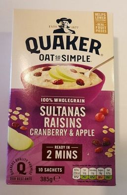 Oat So Simple Sultanas, Raisins, Cranberry & Apple 10 x 385g