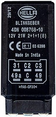 HELLA 4DN 008 768-101 Blinkgeber - 12V - 6-polig - gesteckt - elektronisch - ohne Hal