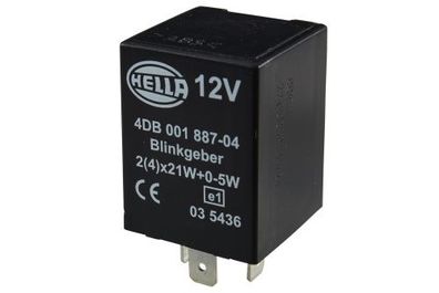 HELLA 4DB 001 887-041 Blinkgeber - 12V - 4-polig - Anbau - elektronisch - mit Halter