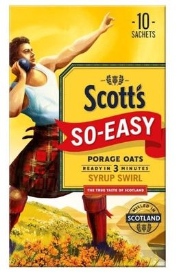 Scott´s So-Easy Porridge Oats Syrup Swirl 10 x 36gr.